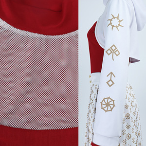 Zombies pom-pom girl Cosplay Costume Nova rouge maille haut jupe manteau à capuche pour <span class=keywords><strong>adulte</strong></span> Halloween fête école uniforme tenues ensemble - Product Image 5