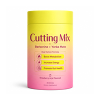 WELLBODY OEM Cutting Mix Berberine Yerba Mate Powder Sticks Saveur Fraise Açaï – Stimule le Métabolisme, l'Énergie et la Santé Intestinale – Complément Alimentaire