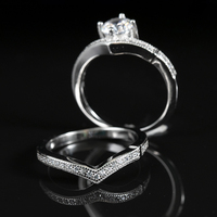 Ensemble de bagues empilables de luxe ZHILIAN, argent sterling 925, zircon, bagues de fiançailles, bagues de mariage pour femmes