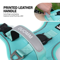 Harnais pour chien en nylon et polyester, anti-perte, pour l'entraînement en extérieur, avec sangle de poitrine rembourrée et support pour AirTag