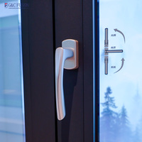 Ventanas Abatibles y Oscilobatientes de PVC/UPVC Minimalistas Personalizadas para Hoteles Fuson, Ventana de Doble Acristalamiento