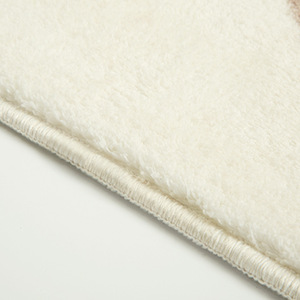 Tapis de salon crème minimaliste rectangulaire moderne couleur unie résistant aux taches antidérapant en peluche pour salon, chambre et bureau - Product Image 1