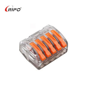 Conector de cable de empalme de conexión rápida reutilizable transparente compacto de 4 pines, hecho de plástico duradero - Product Image 2