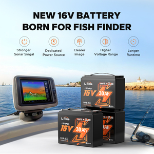 LiTime <span class=keywords><strong>16V</strong></span> 30Ah Kayak Fish Finder Bluetooth Pesca Electrónica EE. UU./UE/AU/JP/CA Stock Paquete de batería de iones de litio de ciclo profundo - Product Image 2