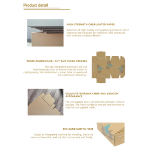 Boîte d'expédition personnalisée avec logo, boîte cadeau, emballage écologique, boîte en papier kraft de luxe, petite boîte en carton ondulé personnalisée - Product Image 3