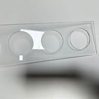 Panneau en verre trempé Gorilla transparent, découpé sur mesure avec trous pré-percés et bords polis