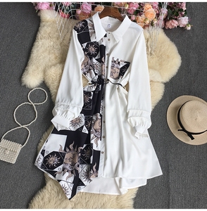 Semplice camicia di media lunghezza abiti Casual abbigliamento <span class=keywords><strong>donna</strong></span> autunno 2022 <span class=keywords><strong>donna</strong></span> <span class=keywords><strong>vestiti</strong></span> <span class=keywords><strong>taglie</strong></span> <span class=keywords><strong>forti</strong></span> abito formale per le donne - Product Image 2