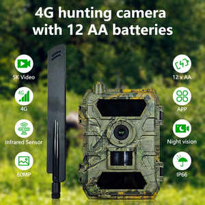Caméra de chasse portable et étanche 4G avec contrôle par application extérieure 36MP 2K infrarouge Vision nocturne du sentier de la faune <span class=keywords><strong>GSM</strong></span> sans fil 36MP - Product Image 5