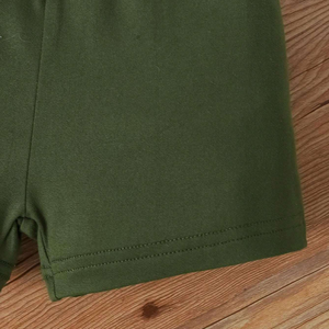 2025 nouveau Design été enfants vêtements à manches courtes 100% coton décontracté <span class=keywords><strong>garçon</strong></span> T-Shirt enfants 2 pièces pantalon tenue survêtements - Product Image 3