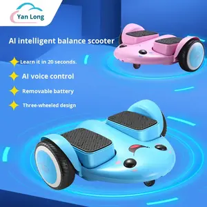 Trottinettes électriques auto-équilibrées intelligentes pour enfants avec commande vocale Bluetooth AI, scooter électrique intelligent à <span class=keywords><strong>trois</strong></span> <span class=keywords><strong>roues</strong></span> M8, <span class=keywords><strong>hoverboard</strong></span> électrique intelligent - Product Image 3
