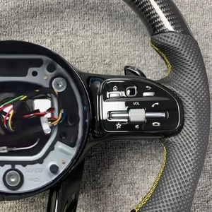 Volant sport en fibre de carbone à vente chaude, bouton de klaxon rouge pour Mercedes-Benz AMG W222 W207 W212 W204 W205 W167 W213 - Product Image 4
