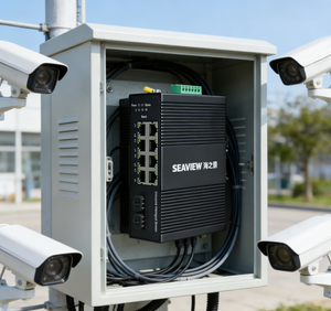 SEAVIEW Endüstriyel PoE Switch 8 Gigabit PoE 2 SFP 20Gbps Geniş Sıcaklık Aralıklı Düşük Güçlü Fansız Uzaktan İzleme İstasyonları için - Product Image 1