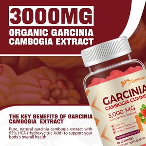 Biokom Private Label Garcinia Cambogia Gomitas con L-Carnitina, Cetona de Frambuesa, Cromo, Grano de Café Verde PARA EL Metabolismo - Product Image 3