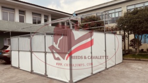 ألواح كشك الحصان المطلية بالمسحوق عالي الجودة ، مستقرة مسبقة الصنع مجلفنة لمرافق الفروسية الخارجية - Product Image 6