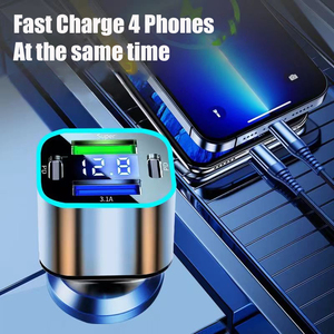 Caricabatterie da Auto USB <span class=keywords><strong>C</strong></span> Dual PD 4 in 1 con Monitoraggio della Tensione per iPhone Samsung, Prodotti in Dropshipping 2026 - Product Image 3