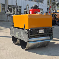 Prix usine 500/600/800 kg Mini compacteur routier manuel à deux roues à double tambour