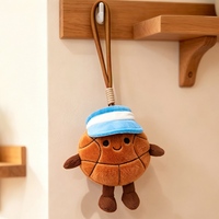 Porte-clés en peluche de taille et poids officiels fabriqués par un fabricant professionnel, porte-clés de football en peluche, porte-clés sportif personnalisé
