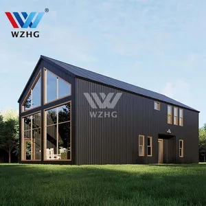 Villa structure en acier préfabriquée grange Kits Barndominium