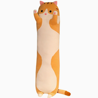 Adorable oreiller cylindrique en peluche chat, poupée longue pour personne paresseuse, jouet pour le sommeil, pour les ventes internationales