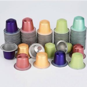 Capsules de café vides en aluminium de qualité alimentaire, personnalisables avec logo et autocollant, colorées, moyennes, marque personnalisée, MOQ 1, vente en gros - Product Image 4