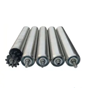 25ミリメートルRoller Shaft Internal Thread M5 625MM Length SUS304 Zinc Plated Unpowered Roller For Food Conveyor