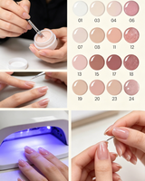 Gel de Construction Imperméable Série Nude Personnalisé au Kilo – Meilleure Vente pour Toutes les Conditions, Lampe UV pour Salon de Manucure, Gel d'Extension pour Ongles