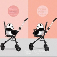 Poussette bébé légère à double sens, cadre en alliage d'aluminium, pliable, tissu Oxford, peut assister ou allonger, charge maximale 20 kg, pour 0-3 ans