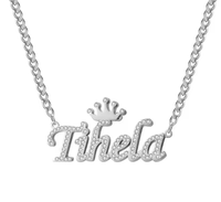 Colliers personnalisés pour femmes, plaqués or, en acier inoxydable, avec lettres florales, bijoux personnalisés pour femmes