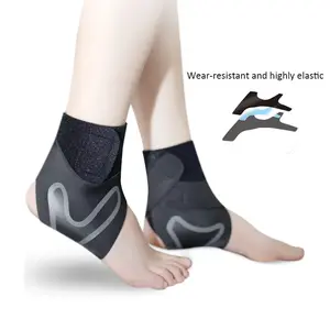 Veiligheid Enkelsteun Sportbescherming Zwarte Voet Bandage Elastische Enkelband Brace Band Guard Sportbeschermer