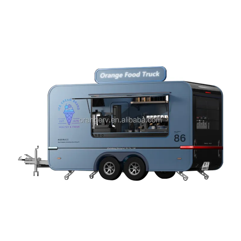 Camion de restauration rapide Restaurant Food Cart Vending Van Catering Truck Remorque de nourriture mobile à vendre