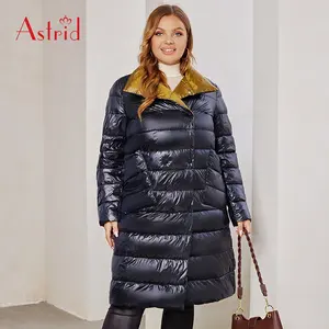 Manteau en plumes de duvet Manteau épais et chaud Manteau en plumes de duvet mince et de duvet des deux côtés Vestes d'hiver légères pour femmes - Product Image 1