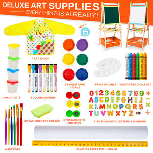 Bảng viết gỗ, đồ chơi vẽ tranh cho trẻ nhỏ, sách viết xóa được không bụi, bảng vẽ hai mặt từ tính, giá vẽ cho bé tại nhà - Product Image 5