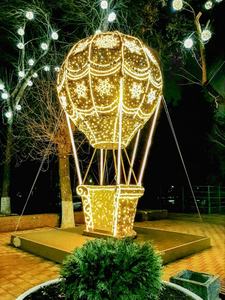 Luces Decorativas de Globo Aerostático de 3.5m/4m/4.5m para Interiores/Exteriores, Iluminación Festiva Nocturna para Navidad, Calles y Parques - Product Image 1