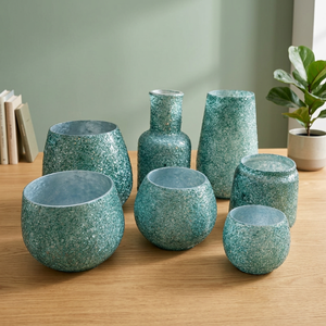 Handmade Mosaic Design <b>Glass</b> Votive Holder Round Candle Jar <b>Heat</b> <b>Resistant</b> Custom Logo Home Wedding Decoration Made in India - Product Image 2