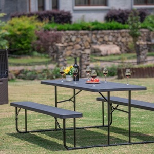 Phổ Biến Đức 180Cm Ngoài Trời Sân Vườn Sân Sau Gấp Nhựa Bia Bảng Và Băng Ghế Dự Bị Thiết Lập - Product Image 3