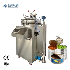 Automática 75l 100l 150l autoclave esterilización retorta esterilizadora máquina esterilizadora para conservas de pescado botellas de aluminio