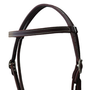Brida para Caballo de Cuero Genuino Duradero de Alta Calidad con Riendas para Equitación Profesional Hecha en Pakistán - Product Image 6