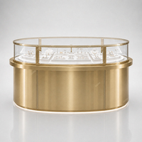 Meubles de vitrine de bijouterie sur mesure de luxe, comptoir de magasin en verre transparent, vitrine d'exposition de bijoux