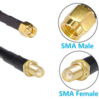 Kabel Ekstensi Antena TV Koaksial RG174 RG6 Kustom 6-Konduktor Konektor Male Female Low Loss DC~12.4GHz Impedansi Input 50