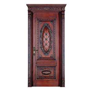 <span class=keywords><strong>Puerta</strong></span> de Madera Maciza Pura, Impermeable, Tallada a Mano, Estilo Posmoderno de Lujo, para Entrada, Dormitorio o Cocina - Product Image 4