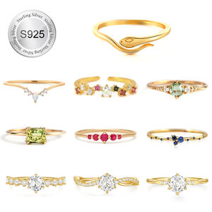 Nhẫn khuyên tai bạc 925 Sterling Toposh Clear CZ dành cho nữ - Product Image 1