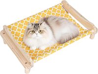Hamac pour chat à 3 niveaux en bois de pin, 24x15.7x26.8 pouces, avec housses respirantes et lavables, résistant aux griffures, pour intérieur