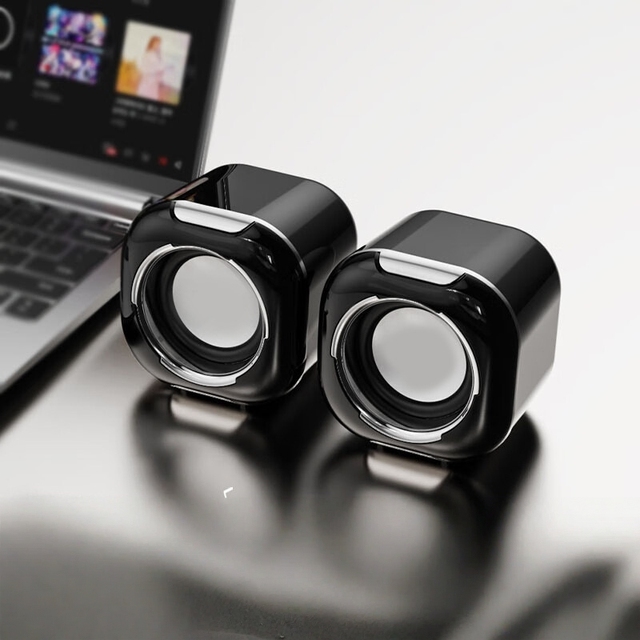 MQ USB Wired Computer Speakers Desktop Audio System Volume Control Bass Sound Laptop PC Home Office Speaker