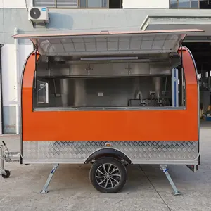 Mobile Bar Food Kiosk Custom Size Street Mobile Kitchen Pizza Trailer Taco Restaurant Fast Food Kiosk BBQ Food Truck