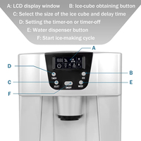 Distributeur d'eau 2 en 1 20kg Bullet Ice Making Small Home Commercial Ice Maker Machines for Business Price Automatic