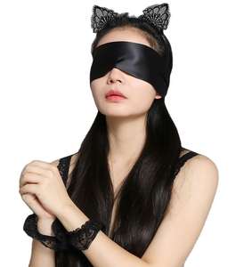 Yumuşak ipek saten kör göz maskesi Bdsm esaret fetiş erotik yama esaret körü körüne düğün seks ürün için - Product Image 2