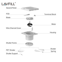 Ventilateur domestique à grand volume d'air de 4 pouces avec capteur d'humidité et grille amovible