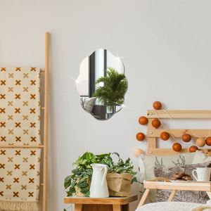 Irregular Creative Acrylic <b>Rectangular</b> Oval <b>Mirror</b> Wall Sticker Self-Adhesive Living Room Bedroom Bathroom Decorative <b>Mirror</b> - Product Image 4