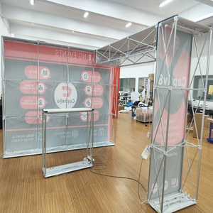 Soporte <span class=keywords><strong>de</strong></span> arco <span class=keywords><strong>de</strong></span> aluminio para sublimación <span class=keywords><strong>de</strong></span> tinta, para exhibiciones comerciales transfronterizas, telón <span class=keywords><strong>de</strong></span> fondo <span class=keywords><strong>de</strong></span> fácil montaje para ferias comerciales globales y carreras - Product Image 5