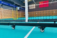 Système de filet de pickleball professionnel PatsSport, taille réglementaire de 22 pieds, avec roues, robuste, portable, pour entraînement en intérieur et en extérieur